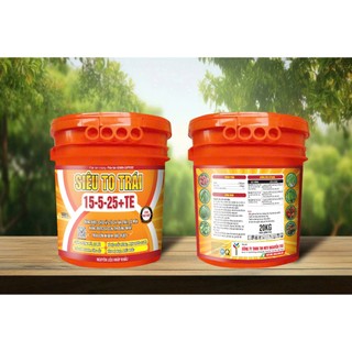 Xô 15/5/25 nuôi trái, chống sượng múi, nở hộc 20kg.