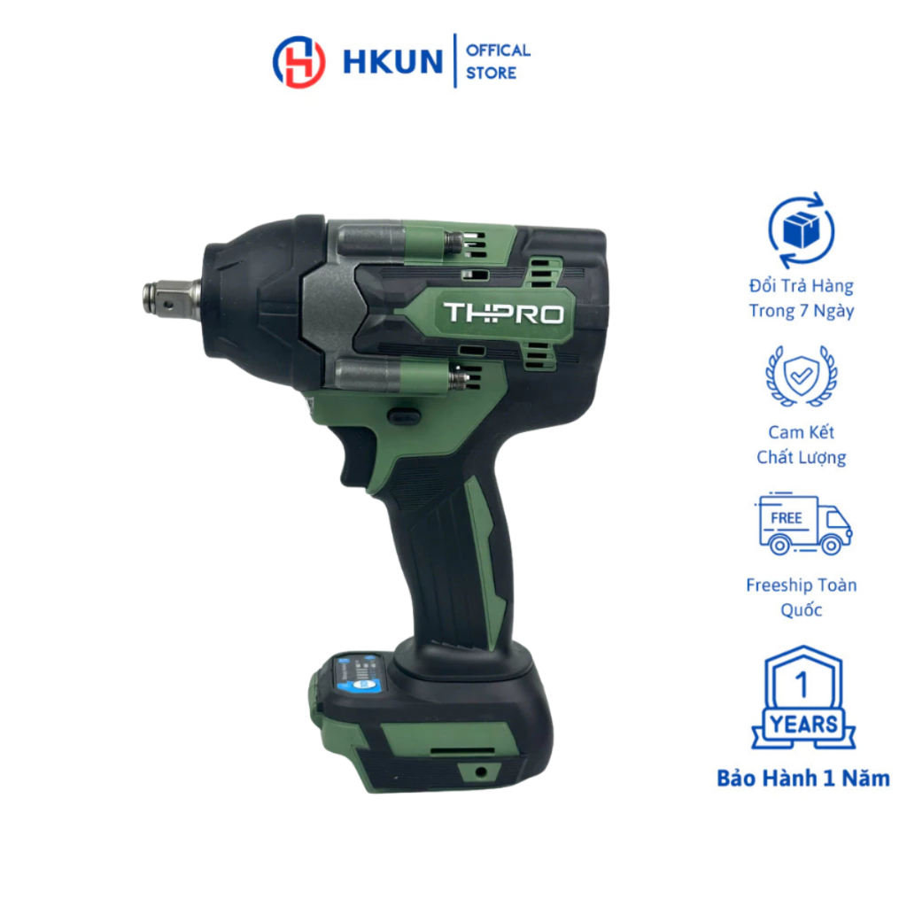 Thân Máy Siết Bulong THPRO TH900NM Lực Siết 900N.m Động Cơ Đồng Sử Dụng Chân Pin Phổ Thông