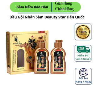 Dầu Gội Nhân Sâm Beauty Star Hàn Quốc Thần Kỳ Đen Tóc (2 chai x 100ml) Giúp Tóc Đen Mượt