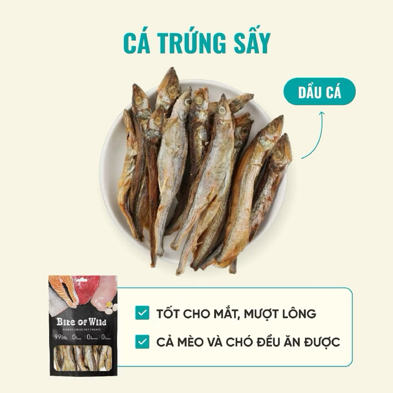 Thịt Sấy Cho Mèo Cao Cấp Bite Of Wild 40g