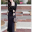 Set áo khoác cardigan mỏng+ váy 2 dây len tăm dáng dài ôm body tôn dáng Bộ đồ thu đông nữ đen xám basic T673G