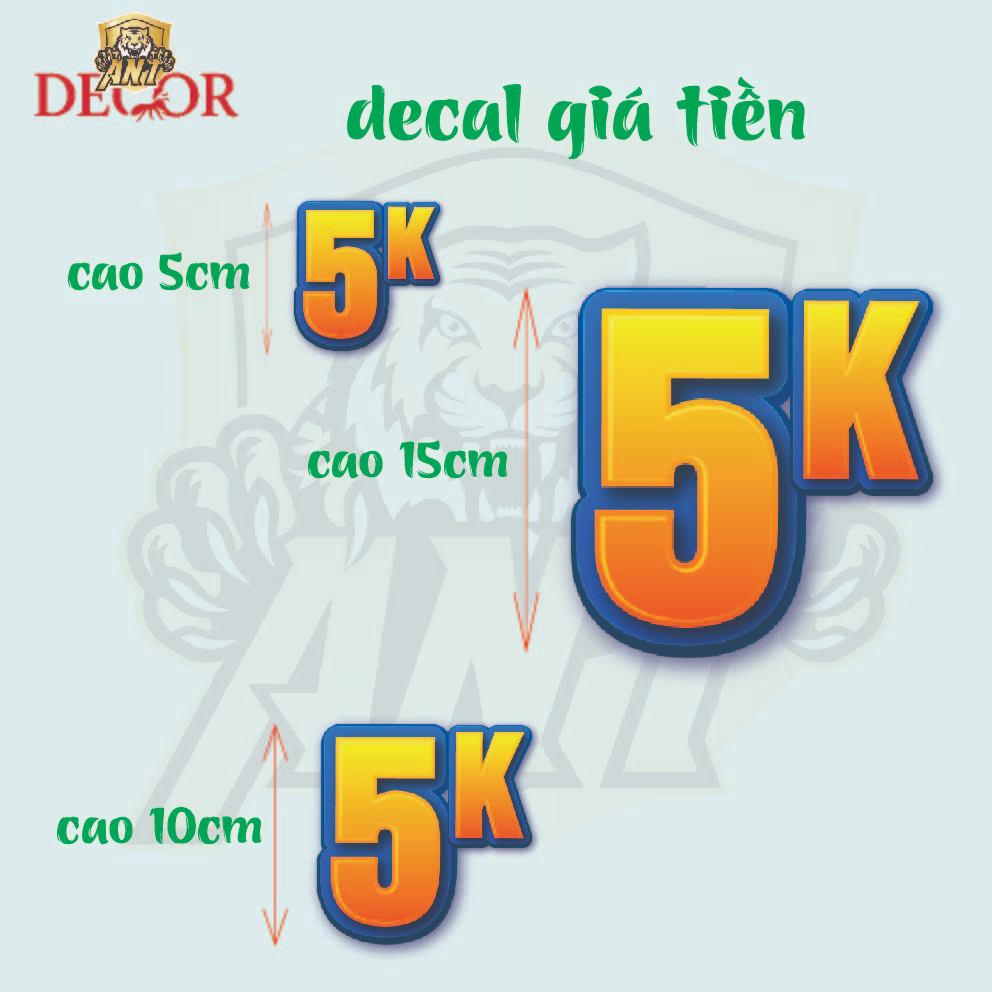 Decal Dán Chữ GIÁ TIỀN – Nhãn Dán Giá Tiền Xe Ăn Vặt, Nước Uống – Dễ Dán, Bền Đẹp, Nổi Bật