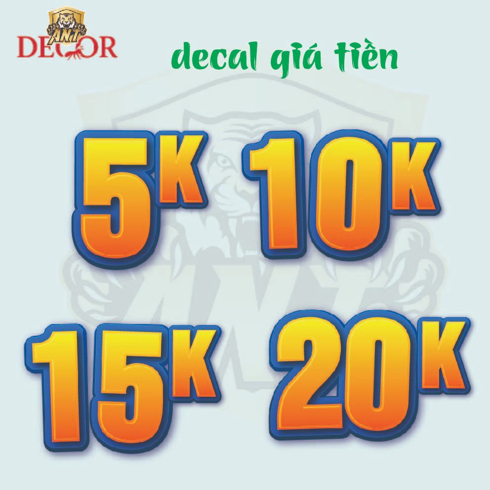 Decal Dán Chữ GIÁ TIỀN – Nhãn Dán Giá Tiền Xe Ăn Vặt, Nước Uống – Dễ Dán, Bền Đẹp, Nổi Bật