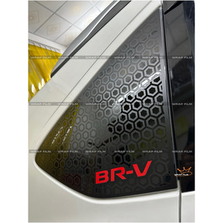 Decal dán kính hong Honda BRV, calang phản quang 3M cắt sẵn, chất liệu decal cao cấp đen mờ không để lại keo