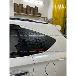 Decal dán kính hong Honda BRV, calang phản quang 3M cắt sẵn, chất liệu decal cao cấp đen mờ không để lại keo