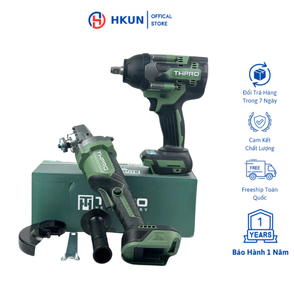Combo Thân Máy Mài TH-8100, Thân Siết Bulong TH900NM Động Cơ Lõi Đồng Sử Dụng Chân Pin Phổ Thông