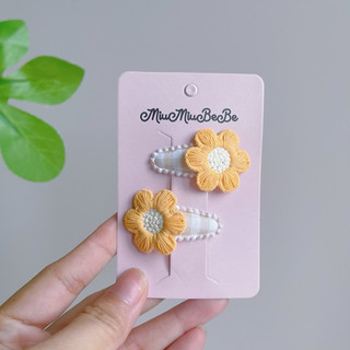 Set kẹp hoa cúc màu sắc phù hợp với mùa hè cho bé gái