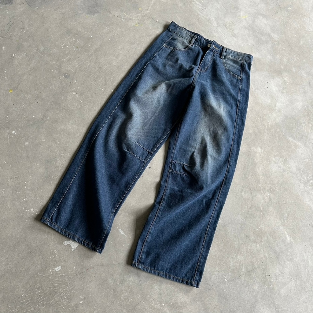 Quần JEAN Premium ỐNG RỘNG FORM SUÔNG UNISEX- Local Brand THE SLICK WAY UNISEX | BigBuy360 - bigbuy360.vn