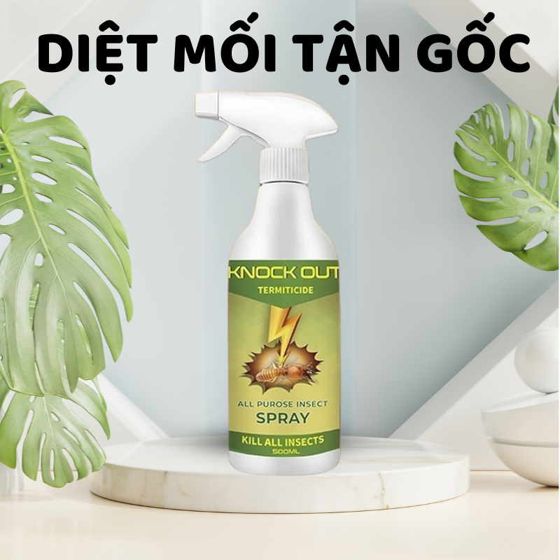 Chai Diệt Mối Mọt Siêu Mạnh Knock Out 500ml, Diệt Mối Tận Gốc, Diệt Mối Mọt Gỗ, Tường, Tủ Bếp,Sàn Gỗ