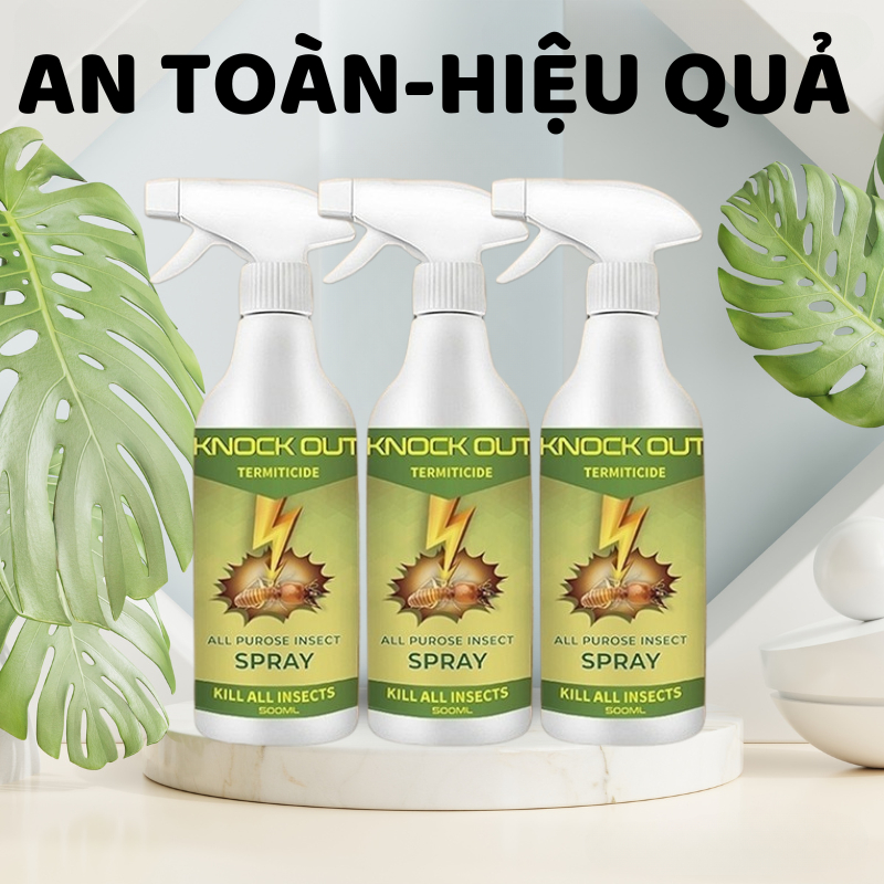 Chai Diệt Mối Mọt Siêu Mạnh Knock Out 500ml, Diệt Mối Tận Gốc, Diệt Mối Mọt Gỗ, Tường, Tủ Bếp,Sàn Gỗ