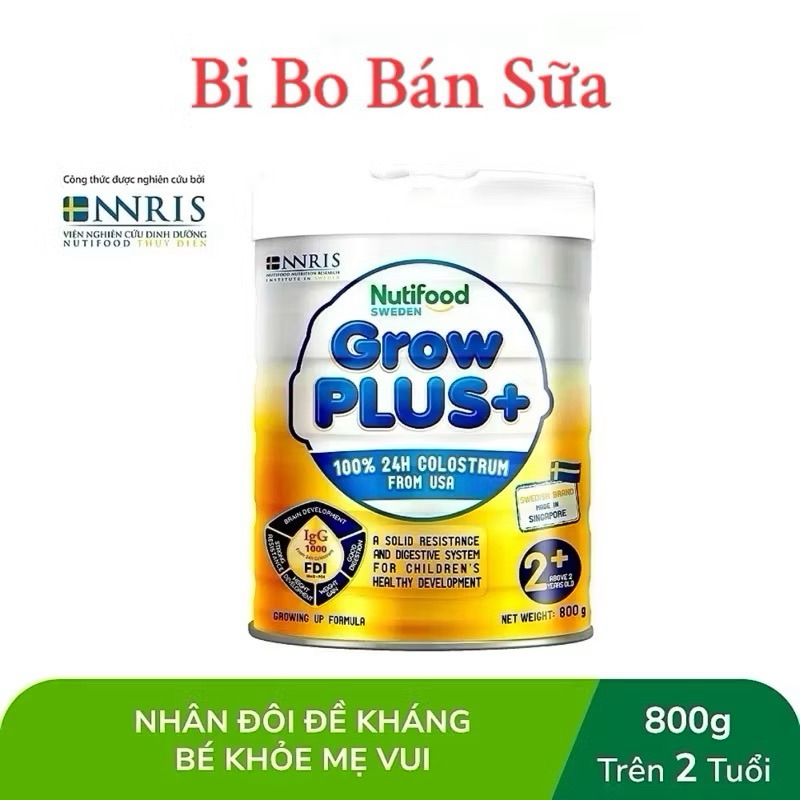 [ĐỦ SỐ] Sữa Bột Nutifood GrowPLUS+ Số 0+/ 1+/ 2+ Lon 800g [Sữa Non Vàng]
