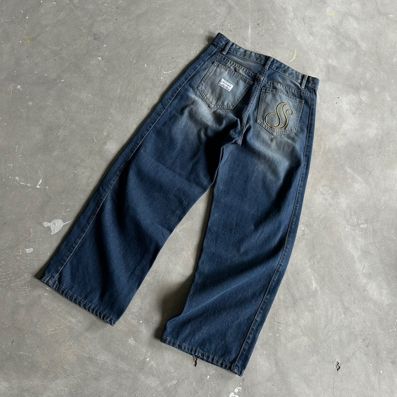 Quần JEAN Premium ỐNG RỘNG FORM SUÔNG UNISEX- Local Brand THE SLICK WAY UNISEX | BigBuy360 - bigbuy360.vn