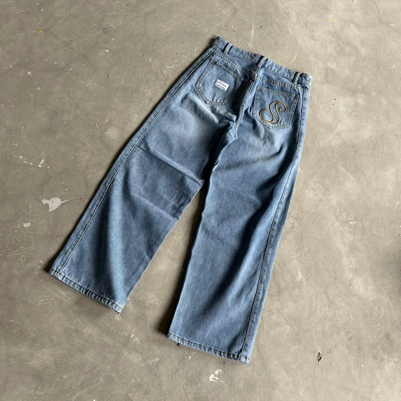 Quần JEAN Premium ỐNG RỘNG FORM SUÔNG UNISEX- Local Brand THE SLICK WAY UNISEX | BigBuy360 - bigbuy360.vn