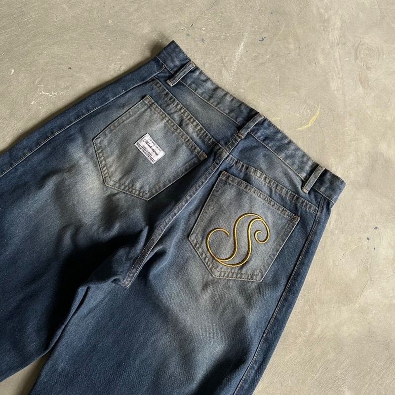 Quần JEAN Premium ỐNG RỘNG FORM SUÔNG UNISEX- Local Brand THE SLICK WAY UNISEX | BigBuy360 - bigbuy360.vn