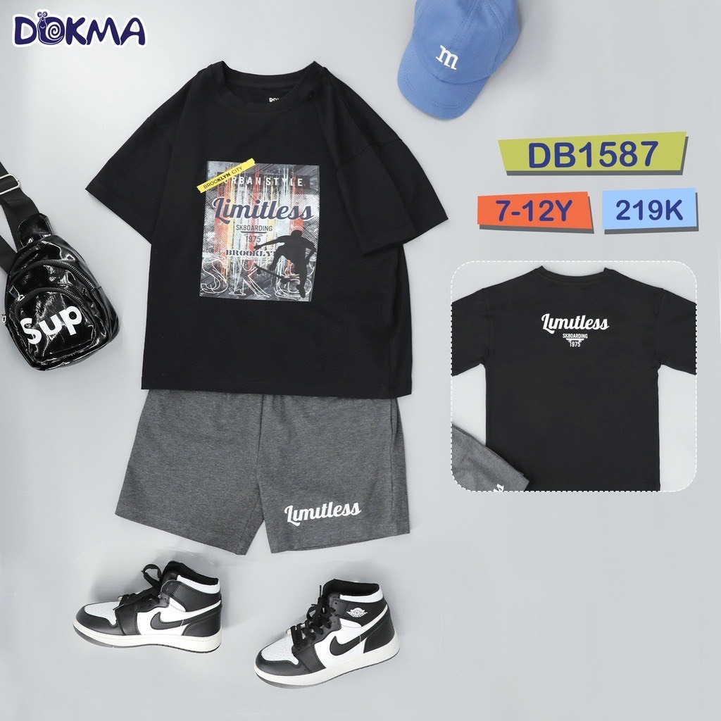 (22-42kg, 7-12Y) Bộ Cộc Tay Bé Trai Size Đại DOKMA DB1587 DB2642 DB3028 DB2643 DB2779