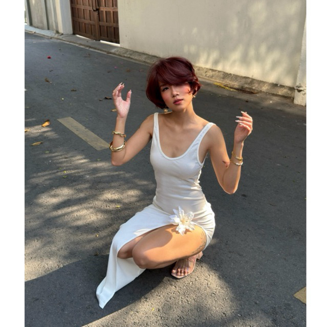 Đầm ôm body xẻ tà dáng dài slay chất thun mềm co giãn - CÓ BIG SIZE | 𝐛𝐚𝐧𝐚𝐧𝐚𝐛𝐮