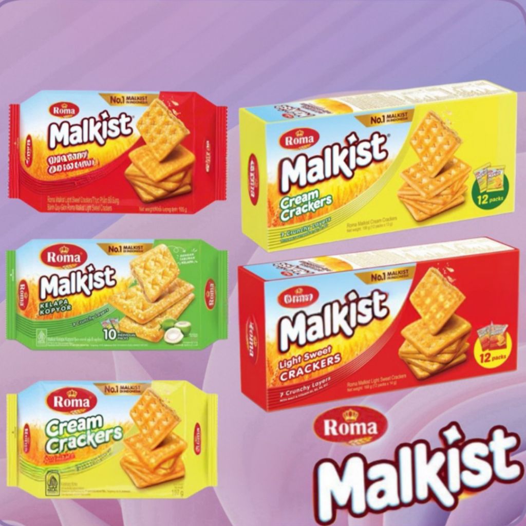 MIX COMBO 8 Bánh Roma Makits Light Gói Vị Ngọt 105G và Lạt 107G và Hộp ...