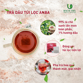 [TẶNG BÌNH] Trà Dâu Túi Lọc ANBA | Hương Dâu Ngọt Dịu – Thanh Lọc Mùa Hè | Giảm Căng Thẳng – Tăng Tập Trung | Hộp 25 Túi