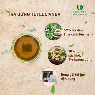 [TẶNG BÌNH] Trà Gừng Túi Lọc ANBA | Gừng Ấm Tự Nhiên – Thanh Lọc Mùa Hè | Dễ Uống, Tốt Cho Tiêu Hóa | Hộp 25 Túi Lọc