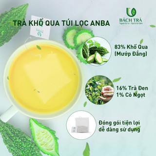 [TẶNG BÌNH] Trà Mướp Đắng Khổ Qua ANBA | Thanh Lọc Cơ Thể Sau Tiệc – Thơm Dịu Dễ Uống, Tiêu Hóa Tốt | Túi Lọc 20 Gói