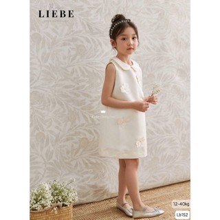 [B&G] Đầm váy LB dáng A cổ sen trắng dự tiệc đi chơi mùa hè cho bé gái từ 10-40kg(2-11 tuổi)