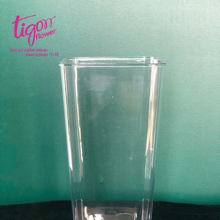 COMBO 10 XÔ MICA ĐỰNG HOA, LÁ, DECOR NHÀ CỬA, CỬA HÀNG SIZE ĐẠI (14x19x38cm) - tiện lợi, dễ dàng sử dụng