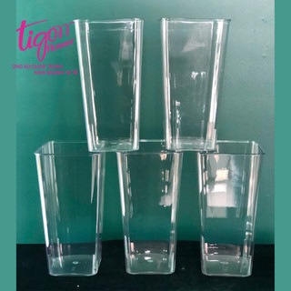 COMBO 5 XÔ MICA ĐỰNG HOA, LÁ, DECOR NHÀ CỬA, CỬA HÀNG SIZE ĐẠI (14x19x38cm)- tiện lợi, dễ dàng sử dụng