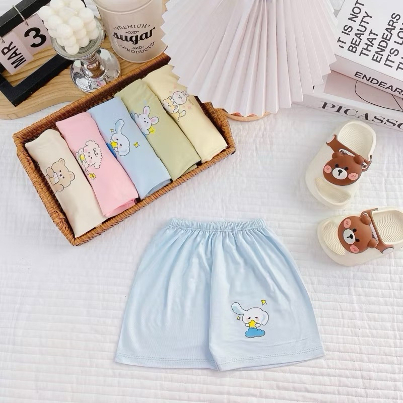 (1Q) Quần đùi Petit QC mềm mịn thấm hút mồ hôi cho bé từ 3-15kg (LK 002)