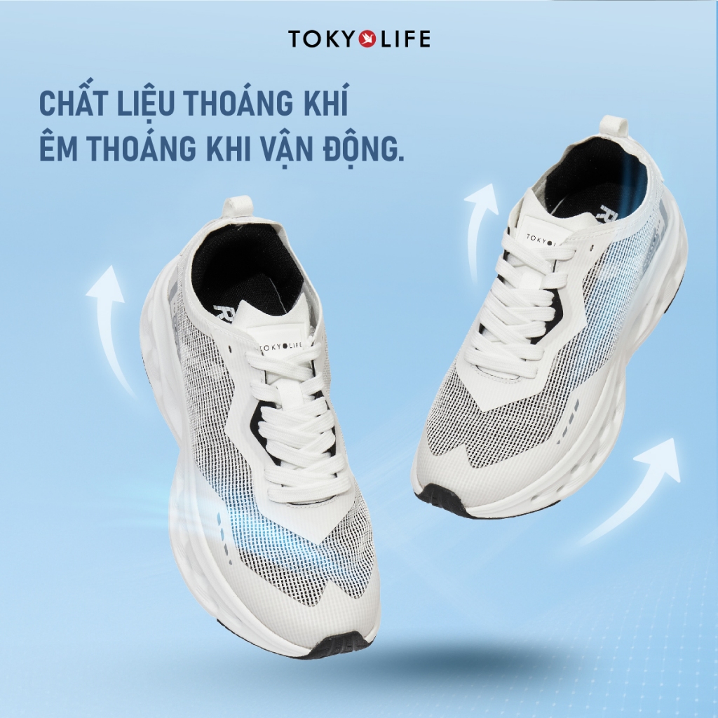 Giày Chạy Thể Thao Nam Chạy Bộ Kháng Khuẩn Êm Chân Siêu Nhẹ 40002575 - TOKYOLIFE