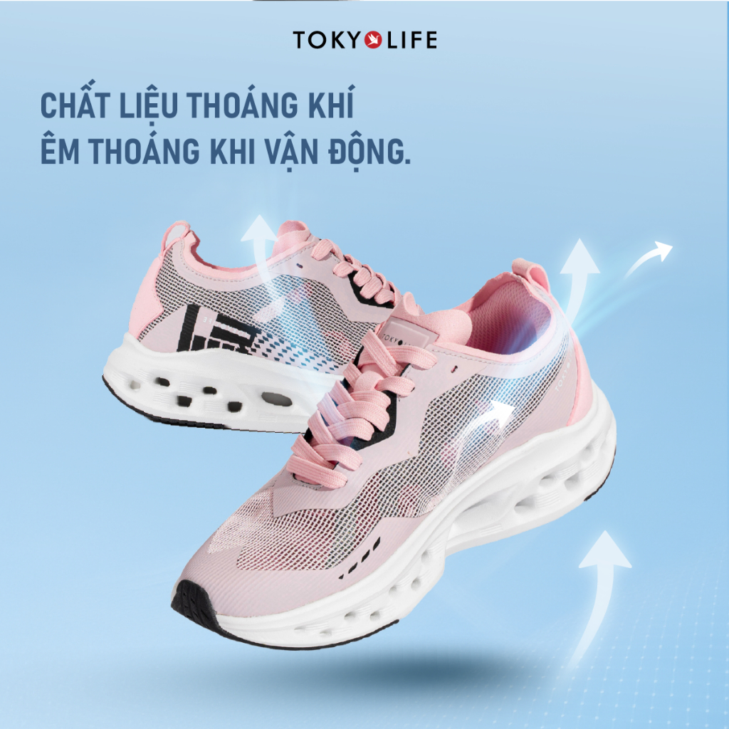 Giày Chạy Thể Thao Chạy Bộ Nữ Kháng Khuẩn Êm Chân Thoáng Khí 40002576 - TOKYOLIFE