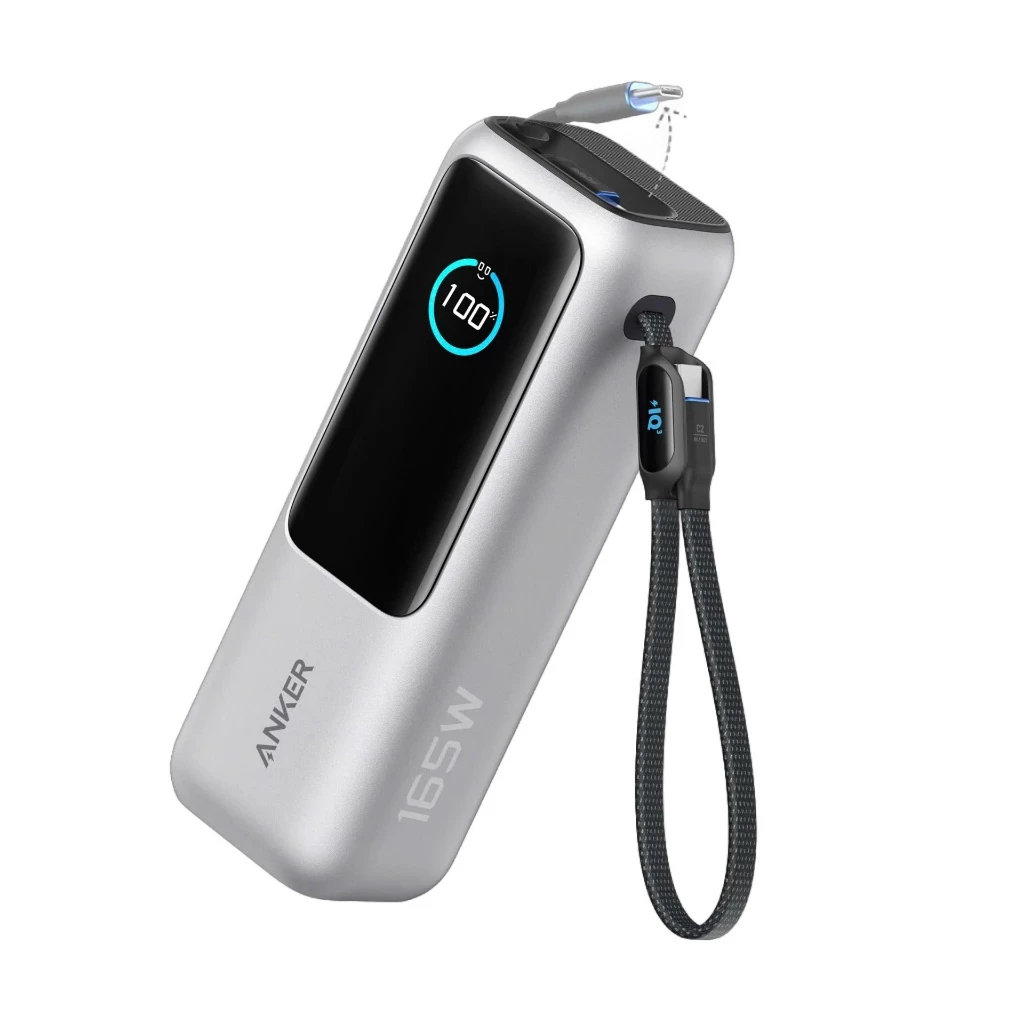 Pin dự phòng Anker Zolo Power Bank 25K A1695 công suất 165W có cáp USB-C tích hợp và có thể thu gọn | BigBuy360 - bigbuy360.vn