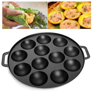 Khuôn bánh khọt đủ size nhiều lỗ bằng hợp kim gang, khuôn bánh khọt có nắp dành cho mọi nhà