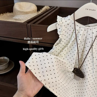 Váy cổ tròn xinh xắn thời trang cho bé