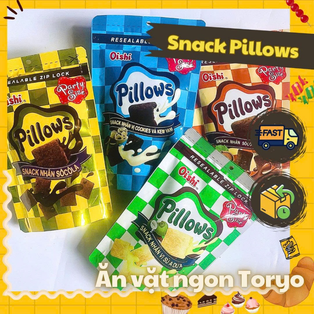Bánh snack nhân Pillows Oishi zip lock các vị (gói 85g) | Shopee Việt Nam