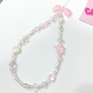 Dây Đeo Điện Thoại Sao Biển Thuỷ Tinh Mùa Hè Coquette - Móc Khoá Điệu Đà Dễ Thương Handmade by Carem
