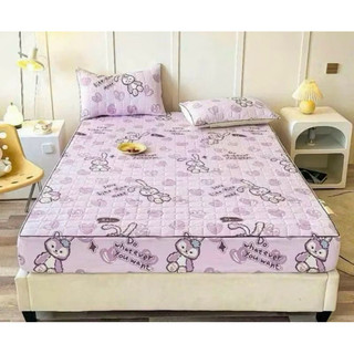Bộ Ga Gối 3 món Cotton Đũi Dệt Bông Xơ Đậu Nành - Ga Gối Trần Bông Cotton Đũi