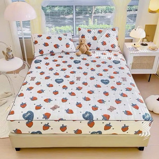 Bộ Ga Gối 3 món Cotton Đũi Dệt Bông Xơ Đậu Nành - Ga Gối Trần Bông Cotton Đũi