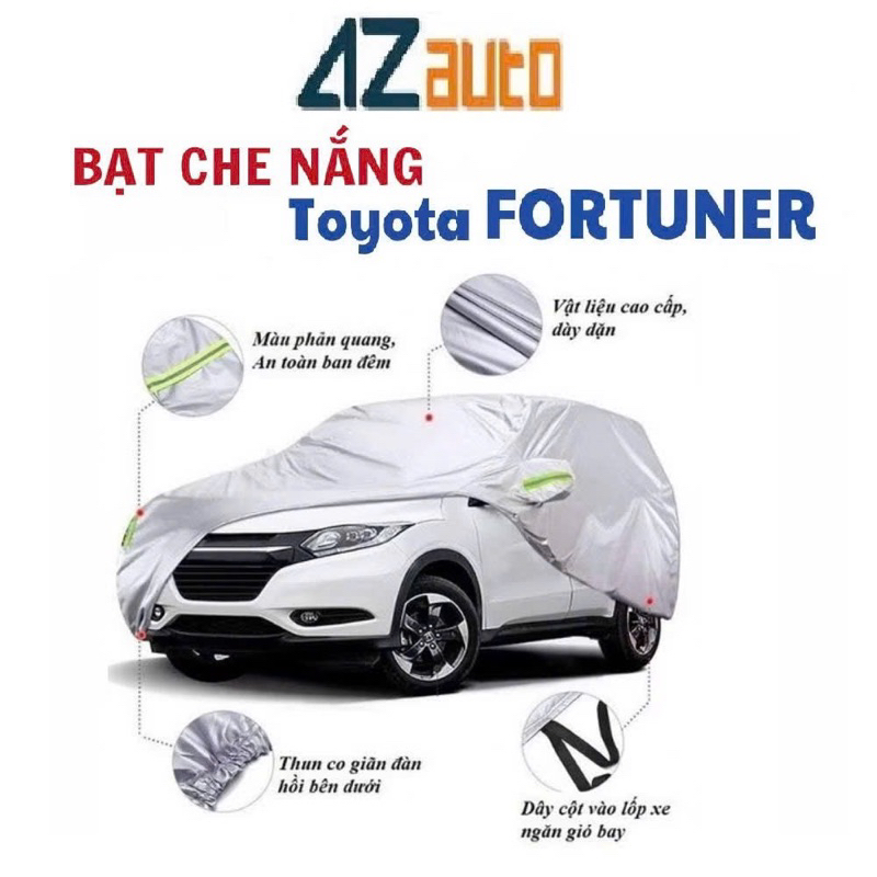 Bạt phủ xe ô tô Toyota Fortuner 3 lớp cách nhiệt hàng cao cấp