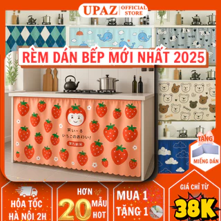Rèm dán bếp, rèm che gác trọ, rèm che kệ bếp nhiều kích thước, Dây buộc tóc xinh xắn tặng khách hàng thân yêu Upaz