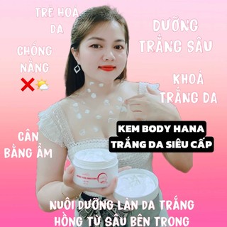 Bộ Sản Phẩm Tắm Trắng Và Kem Dưỡng Da Body Huyền Hana (Hộp 24g+kem 200g ) tặng 5 gói