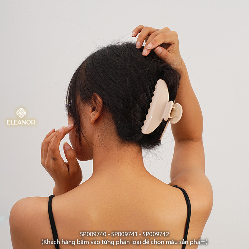 Kẹp tóc nữ càng cua Eleanor Accessories trơn nhiều màu phụ kiện tóc 9740