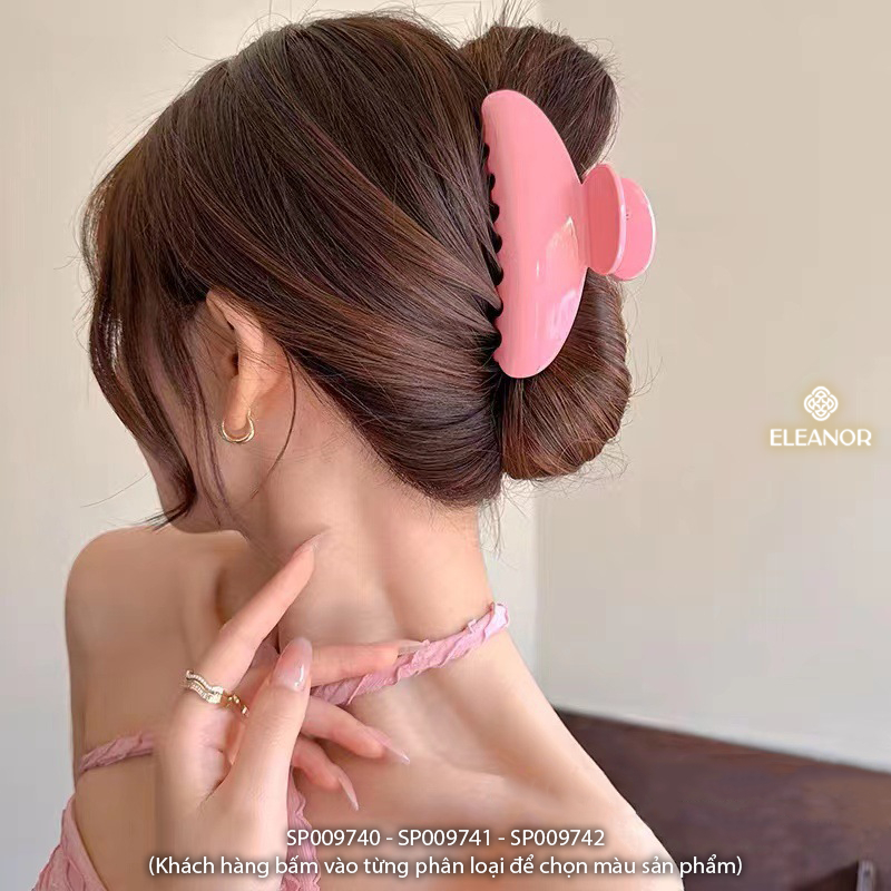 Kẹp tóc nữ càng cua Eleanor Accessories trơn nhiều màu phụ kiện tóc 9740