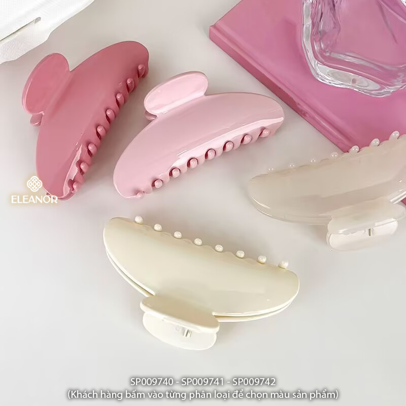 Kẹp tóc nữ càng cua Eleanor Accessories trơn nhiều màu phụ kiện tóc 9740
