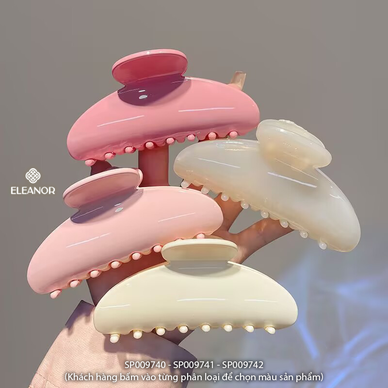 Kẹp tóc nữ càng cua Eleanor Accessories trơn nhiều màu phụ kiện tóc 9740