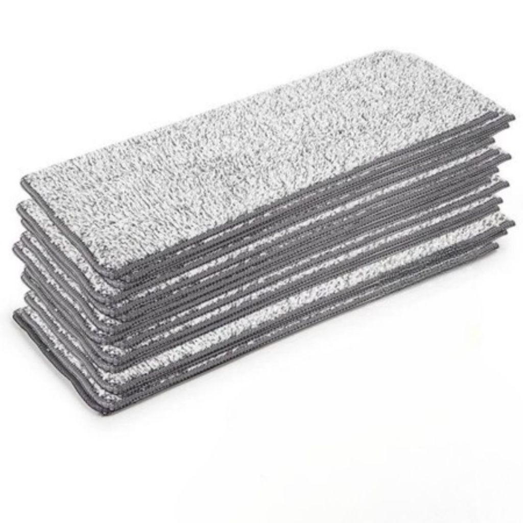 Combo 9 Miếng Lau Thay Thế Cây Lau Nhà Tự Vắt - Bông Lau Nhà Hình Chữ Nhật 12X32Cm