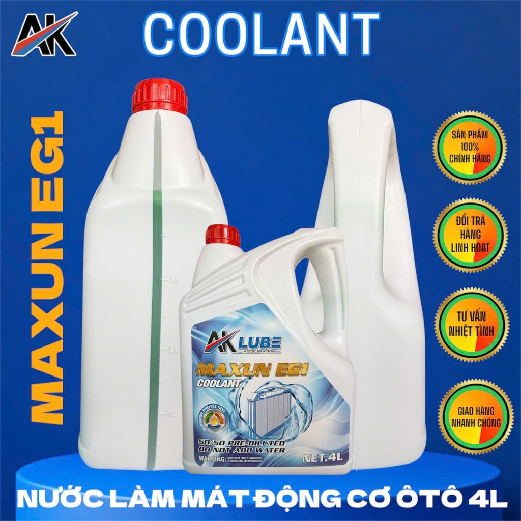 NƯỚC LÀM MÁT ĐỘNG CƠ AK MAXUN COOLANT EG1 – 4L