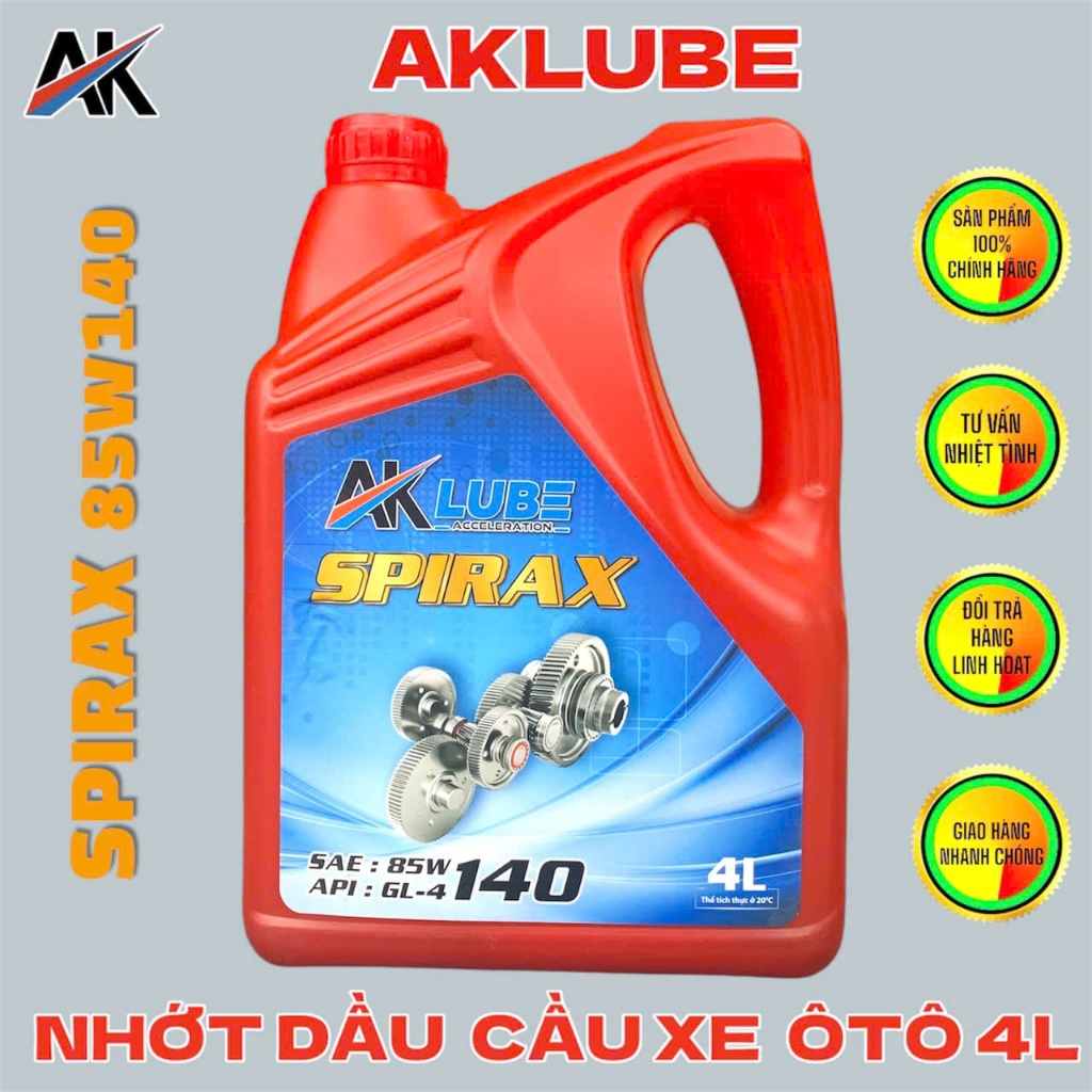 DẦU HỘP SỐ AK LUBE SPIRAX 85W140 GL4 – 4L