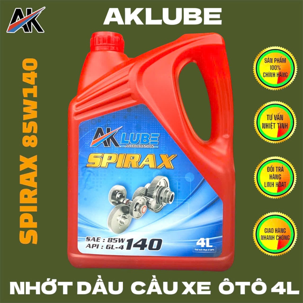 DẦU HỘP SỐ AK LUBE SPIRAX 85W140 GL4 – 4L