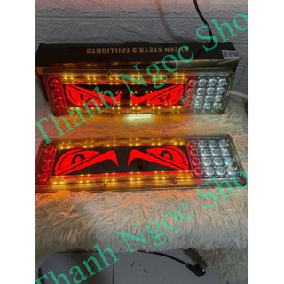 Đôi đèn hậu led gắn xe tải hình con mắt chống nước tốt. Điện 12v và 24 dùng chung