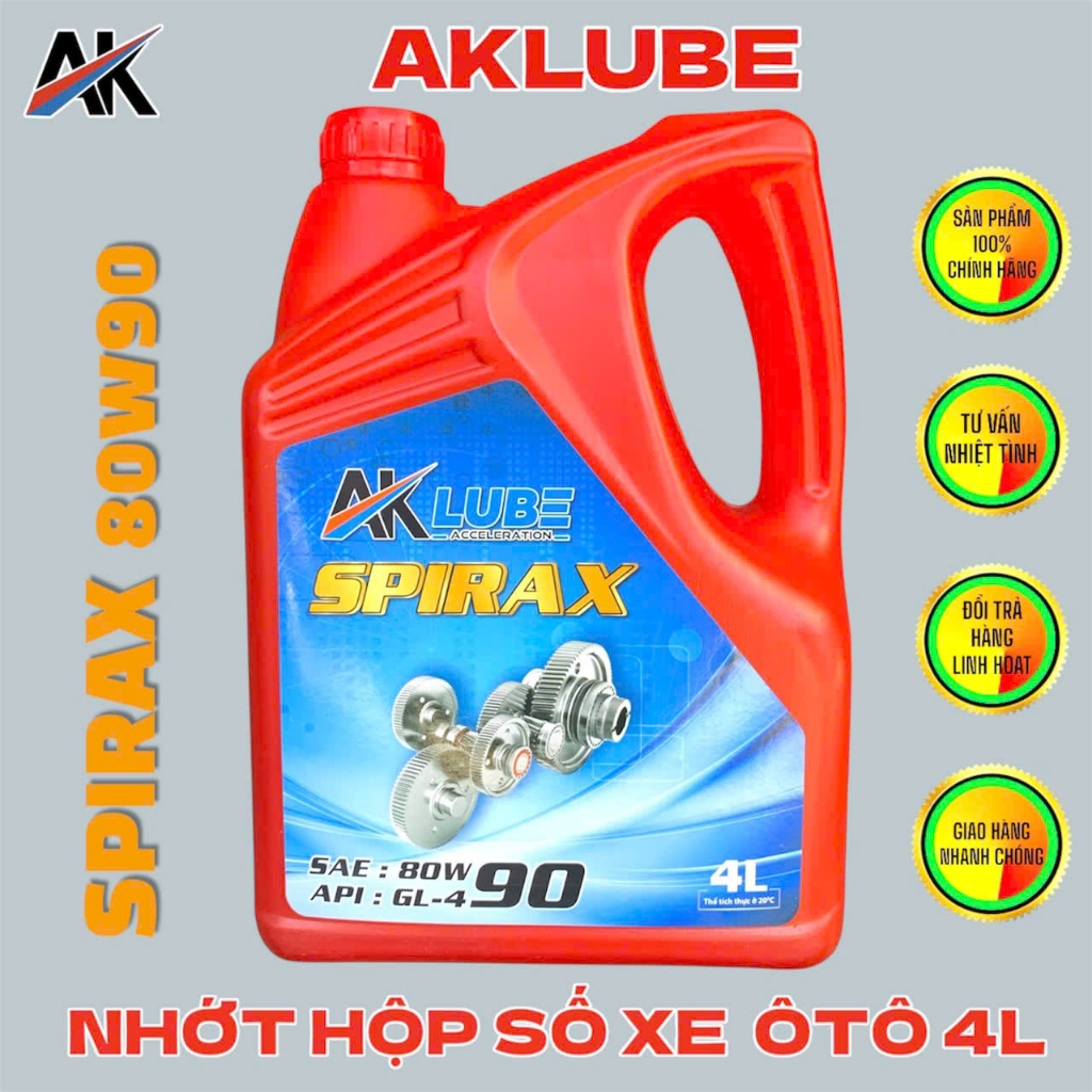 DẦU HỘP SỐ AK LUBE SPIRAX 80W90 GL4 – 4L